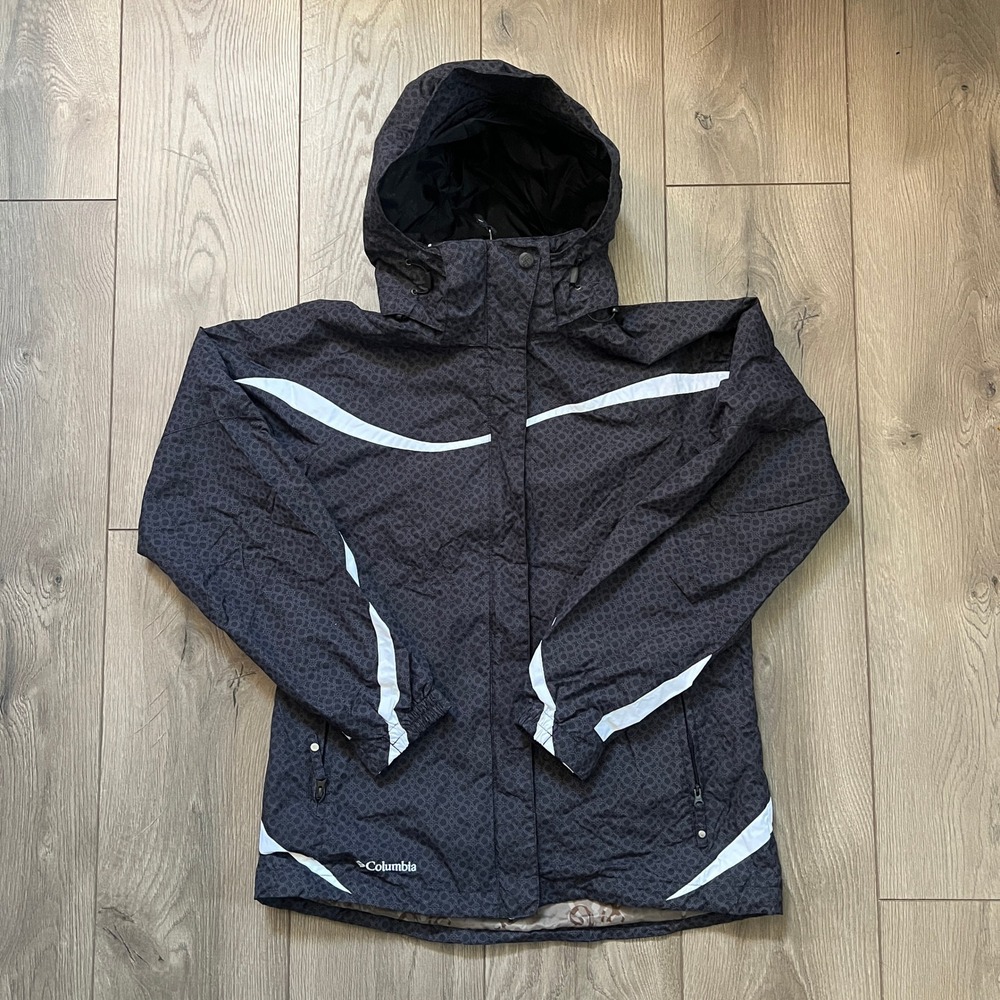 Columbia Womens Small Interchange Jacket Black Water Resistant